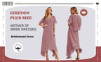 Vestidos de chifón de talla grande para la madre de la novia con chaqueta, vestidos formales para boda SY28073 