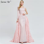 On Sale No Return No Refund Sale Du Bai Design Pink One Shoulder Evening Dresses Vintage Pearls Mermaid Sexy  Gowns 2025 Real Photo LA60929
