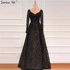 Dubai Blue Muslim  Lace  Beading Luxury Evening Dresses 2025 Long Plus Size Dress Evening Gowns LA60899  For Women