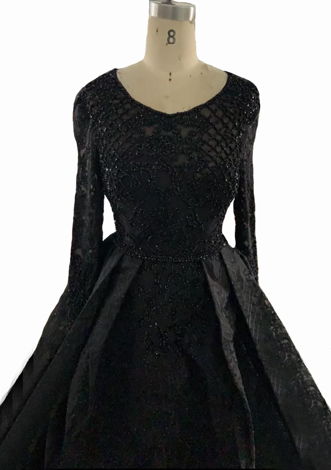 Dubai Blue Muslim  Lace  Beading Luxury Evening Dresses 2025 Long Plus Size Dress Evening Gowns LA60899  For Women