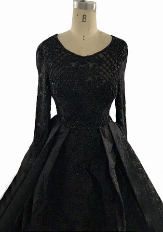 Dubai Blue Muslim  Lace  Beading Luxury Evening Dresses 2025 Long Plus Size Dress Evening Gowns LA60899  For Women