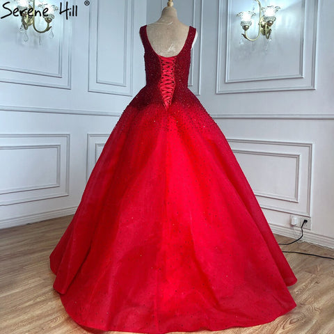 Dubai Champange Full Crystal A-Line Evening Dresses Design Sleeveless Luxury Sexy Evening Gowns LA70232