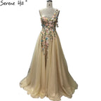 Dubai Flowers Pearls Evening Dresses Sexy One Shoulder A-Line Formal Dress 2025 Evening Dresses Gowns LA60946