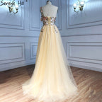 Dubai Flowers Pearls Evening Dresses Sexy One Shoulder A-Line Formal Dress 2025 Evening Dresses Gowns LA60946