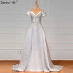 On Sale no return no refundSale Dubai Ivory Sweetheart Crystal Sexy Evening Dresses 2025 Dubai Design Sleeveless Luxury Evening Gowns LA60925