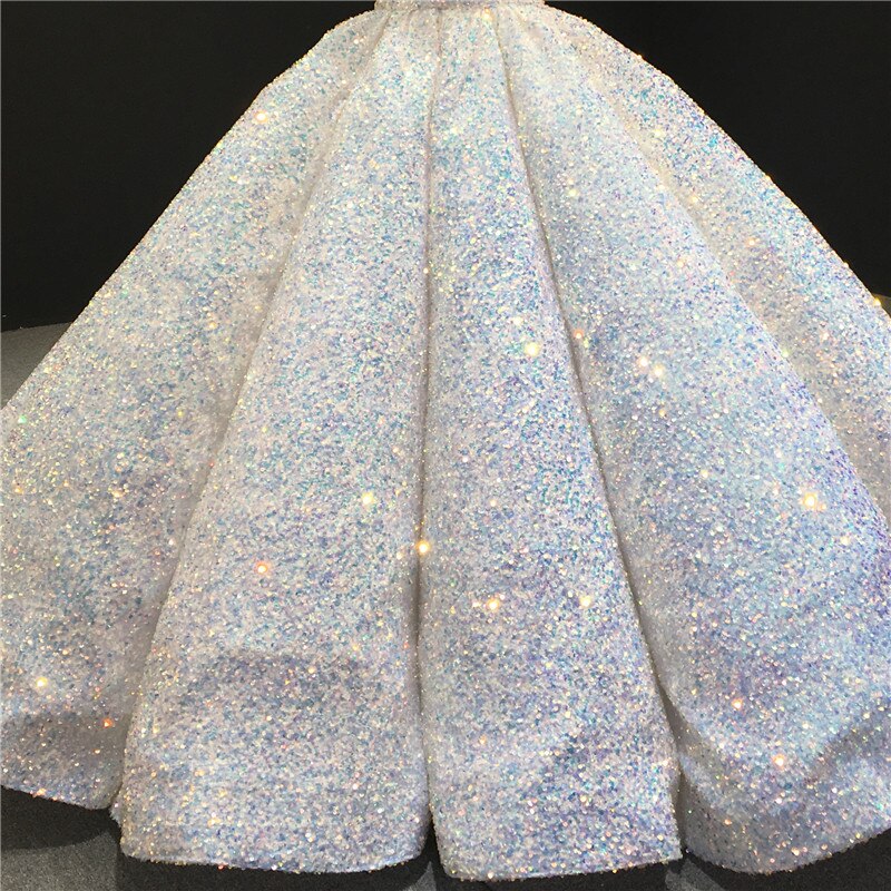 On Sale no return no refundSale Dubai Luxury Sequins Sparkle Sexy Evening Dresses 2025 Sweetheart A-Line With Train Evening Gowns LA70273