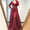 Dubai  Muslim Blue Luxury Long elegant Evening Dresses 2025 Crystal Mermaid Evening Gowns Plus Size LA70159