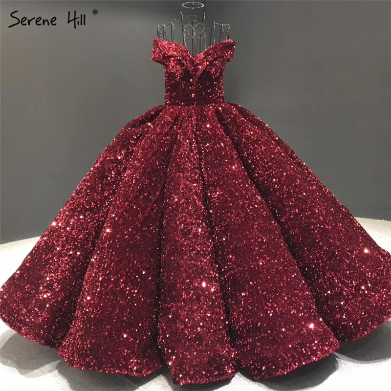 Dubai Sweetheart Sexy Green Luxury Wedding Dresses 2025 Sequined Off Shoulder Bridal Gowns HM66991 Custom Made