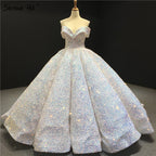 Dubai Sweetheart Sexy Green Luxury Wedding Dresses 2025 Sequined Off Shoulder Bridal Gowns HM66991 Custom Made