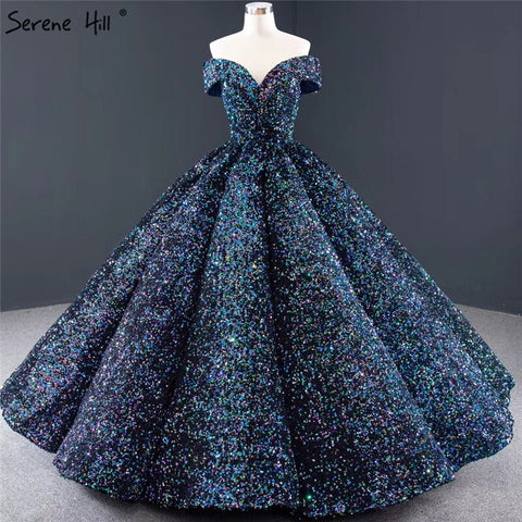 Vestidos de novia de lujo, sexis y verdes, estilo Dubai Sweetheart, colección 2025. Vestidos de novia con lentejuelas y hombros descubiertos, modelo HM66991. Hechos a medida. 