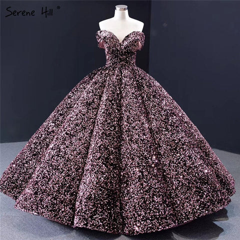 Vestidos de novia de lujo, sexis y verdes, estilo Dubai Sweetheart, colección 2025. Vestidos de novia con lentejuelas y hombros descubiertos, modelo HM66991. Hechos a medida. 