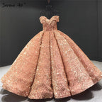 Dubai Sweetheart Sexy Green Luxury Wedding Dresses 2025 Sequined Off Shoulder Bridal Gowns HM66991 Custom Made
