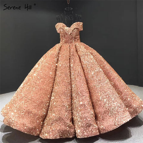 Vestidos de novia de lujo, sexis y verdes, estilo Dubai Sweetheart, colección 2025. Vestidos de novia con lentejuelas y hombros descubiertos, modelo HM66991. Hechos a medida. 