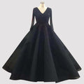 Dubai Wine Red V-Neck High-end Sexy Evening Dresses 2025 Long Sleeve Crystal Luxury Evening Gowns Design LA70272