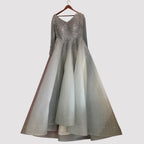 Dubai Wine Red V-Neck High-end Sexy Evening Dresses 2025 Long Sleeve Crystal Luxury Evening Gowns Design LA70272