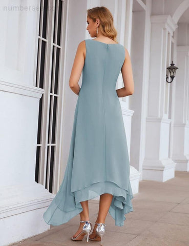 Vestidos de chifón de talla grande para la madre de la novia con chaqueta, vestidos formales para boda SY28073 