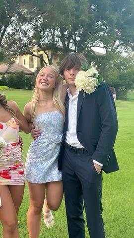 Strapless Blue Floral Mini Homecoming Dress Summer Dress Y2646