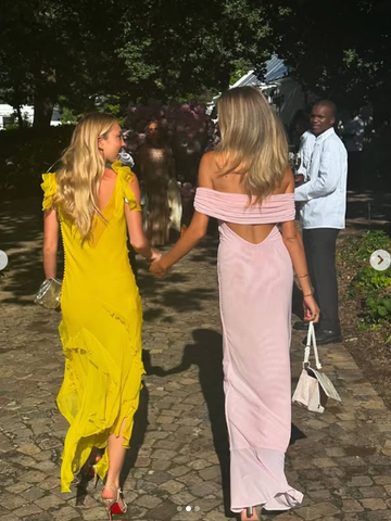 Elegant Off The Shoulder Chiffon Slit Prom Dress Pink Formal Evening Dress Y8236