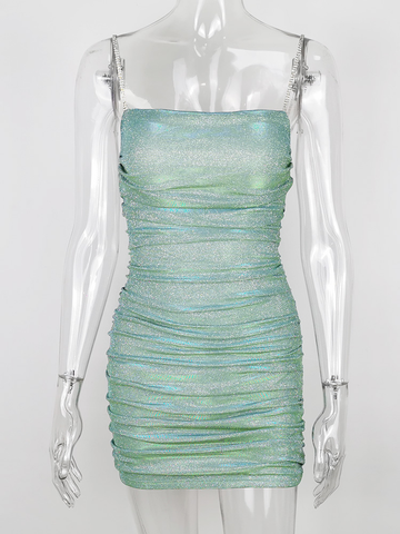 Vestido corto y brillante sexy para fiesta de bienvenida Y1908