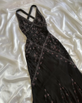 Black Chiffon Beaded Evening Dress Classy Backless Mermaid Prom Dress Y8297