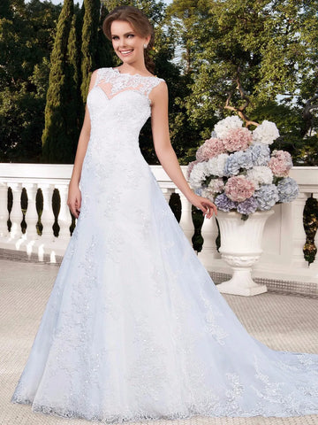 Elegante apliques Vestido De Noiva Sexy espalda descubierta Vestidos De Novia tren desmontable Vestidos De Novia bata De encaje De Mariée