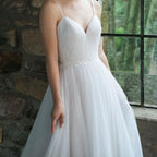 Robe de mariée sexy à bretelles spaghetti, dos nu, plissée, décolleté cœur, robe de mariée bohème de Dubaï, abiti da sposa 