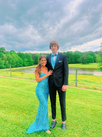 Impresionante vestido de noche de sirena sin mangas para baile de graduación Y5135