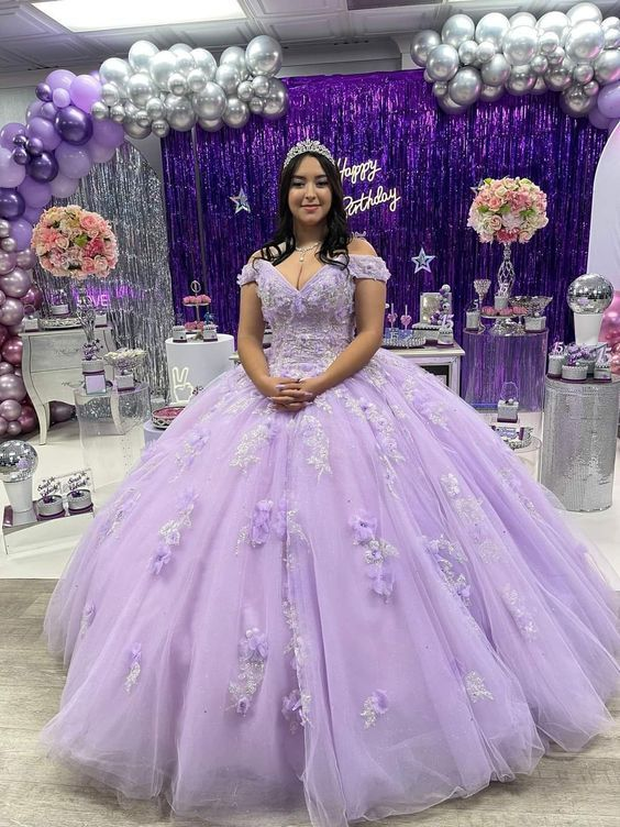 Vestidos de gala morados de princesa Y7185