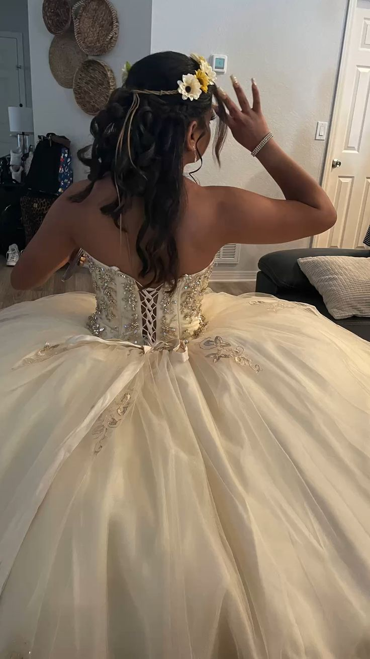 Impresionante vestido de gala de tul con escote corazón, vestido para quinceañera Y5397