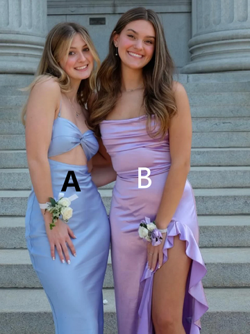 Vestido largo de satén sexy para baile de graduación o noche Y7844