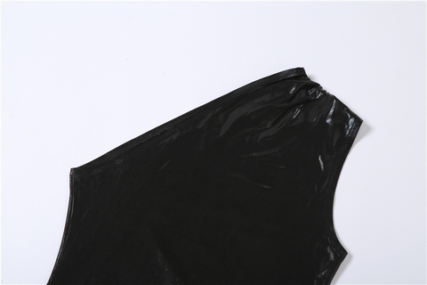 Vestido sexy de mujer, vestido de un solo hombro, color liso, sin mangas, vestido de fiesta Y1987