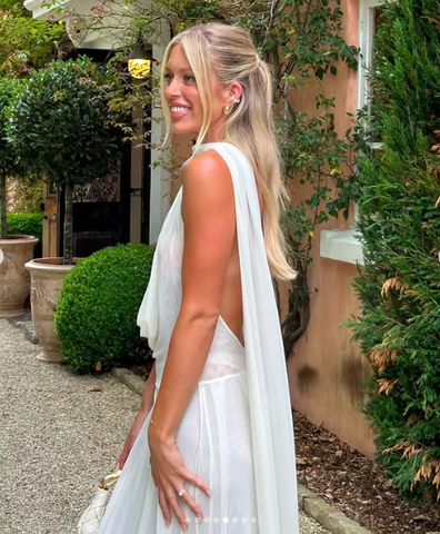 Sexy White Tulle Deep V Evening Dress Long Party Dress Y8240