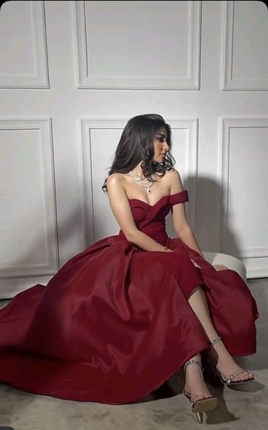 Robe de soirée élégante coupe trapèze, robe de cérémonie Y5670