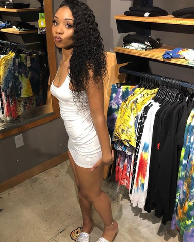 Robe blanche sexy à encolure carrée, mini-robe blanche de bal de fin d'année Y4092
