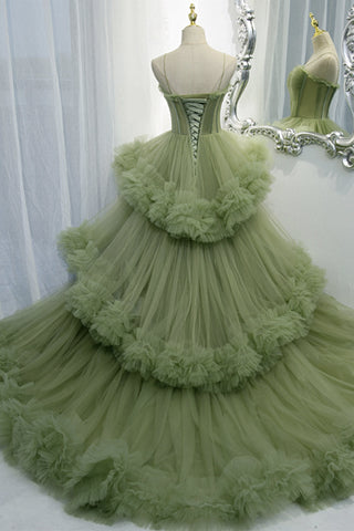 A-line Sweetheat Pleated Tulle Prom Dress
