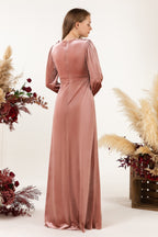 Velvet Bridesmaid Dress Floor Length