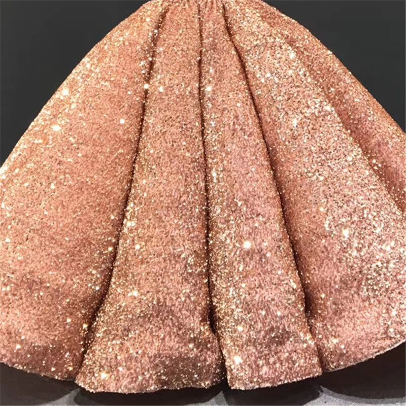 Flower Girl Dressrs Children Pageant Ballgown Girl Wedding Paillette Clothes For Children Piano Performance Vestido HTA0047