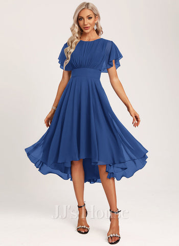 Flutter Sleeves Chiffon Prom Dress SYP185