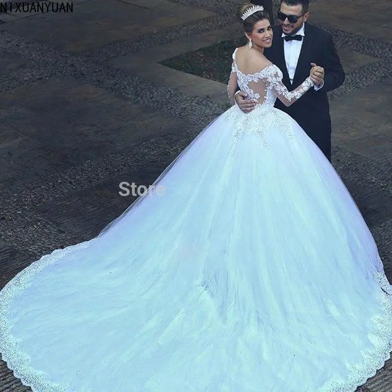 Robes de soirée, robe de mariée à manches longues, robe de bal, robe de mariée pour occasions spéciales, robe de mariée, style princesse, robe de fée 