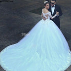 Robes de soirée, robe de mariée à manches longues, robe de bal, robe de mariée pour occasions spéciales, robe de mariée, style princesse, robe de fée 