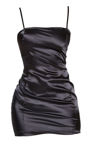 Vestido corto negro sexy para fiesta de bienvenida Y2034