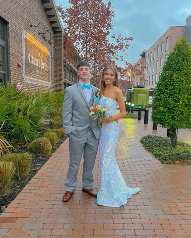 Robe de bal sirène asymétrique à sequins, robe de soirée chic Y1895