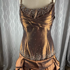 Vintage Satin Beaded Ruched Evening Dress Memaid Prom Dress Y8243