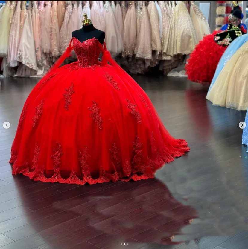 Robe de bal vert sauge pour quinceañera, robe de soirée en dentelle à épaules dénudées, Y2421