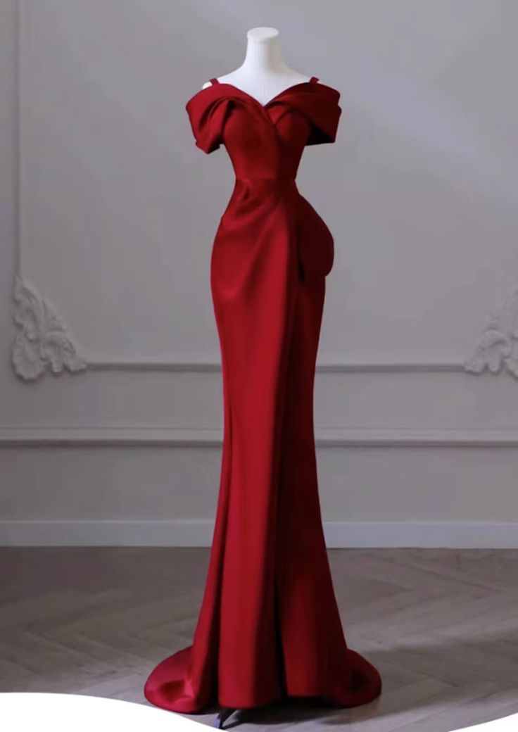 Robe de soirée rouge élégante pour femme, robe élégante haut de gamme Y6959