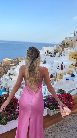 Robe de bal rose élégante à fines bretelles, robe de soirée rose Y2357