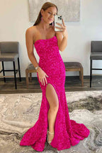 Vestido sin tirantes para baile de graduación SYP83