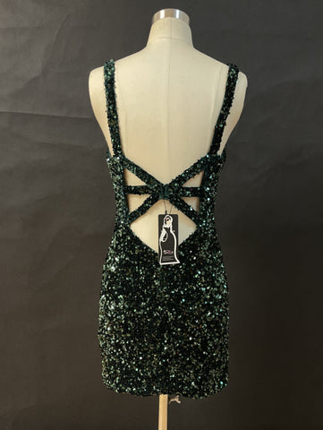 Robe de bal à paillettes lavande SYH28