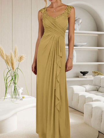 Champagne A-Line Sweetheart Neckline Pleated Mesh Dress