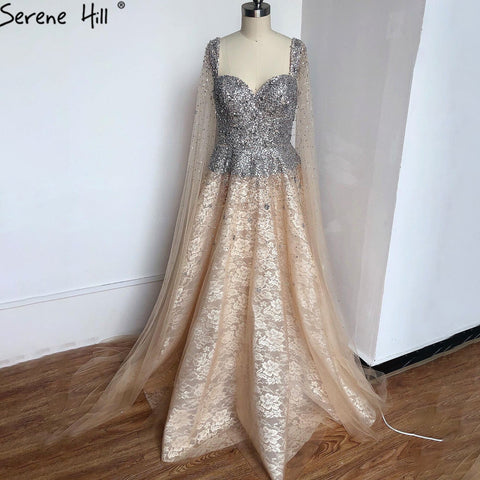 Sale Gold Backless Sexy Luxury Evening Dresses 2025 Dubai Crystal Sleeveless A-Line Formal Dress LA70290